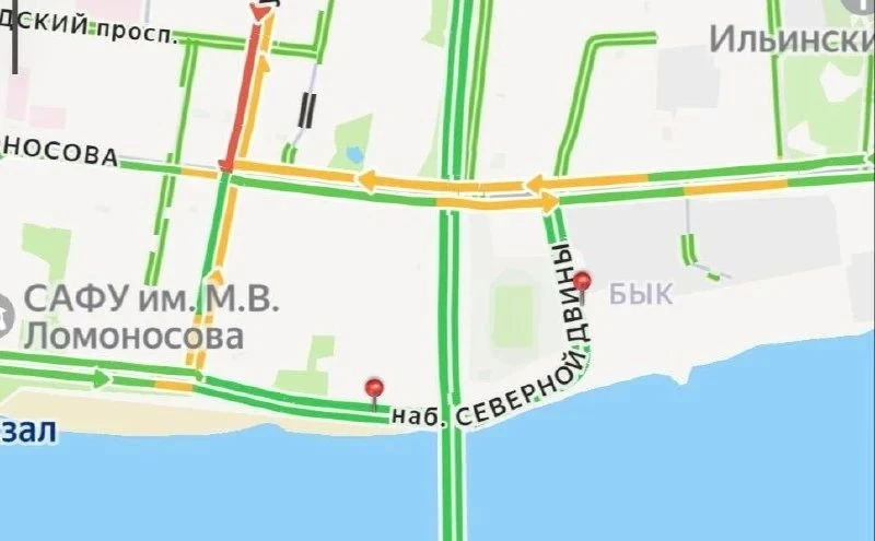 ❗️ Ночные перекрытия на набережной продлили до конца месяца.
