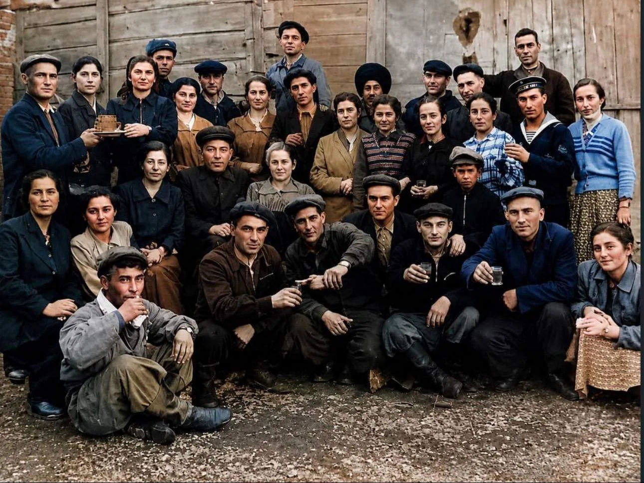Ардон, 1958 год.

На фотографии - представители улиц Кооперативная, Епхиева, Чкалова, Лермонтова и С