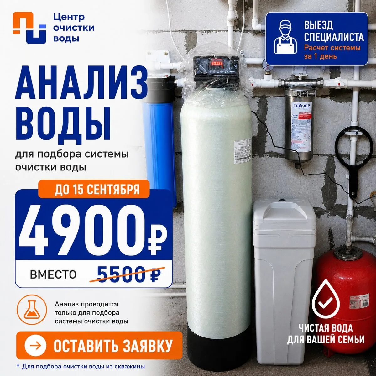 Анализ воды из скважины для подбора системы