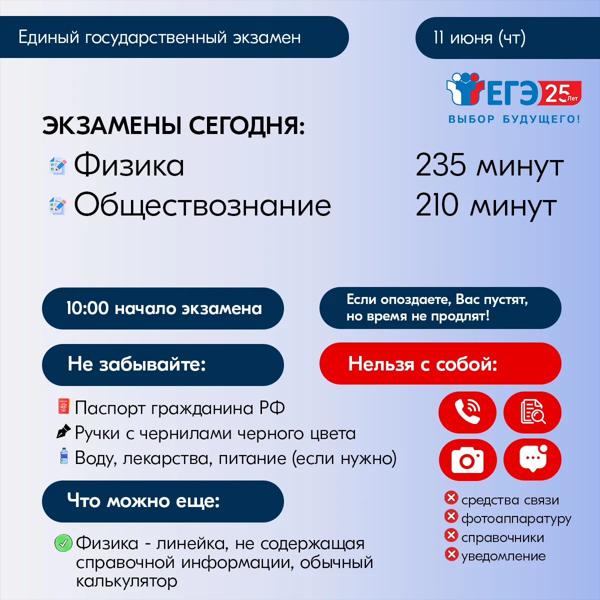Сегодня выпускники 11‑х классов новоуренгойских школ сдают ЕГЭ по физике и обществознанию.