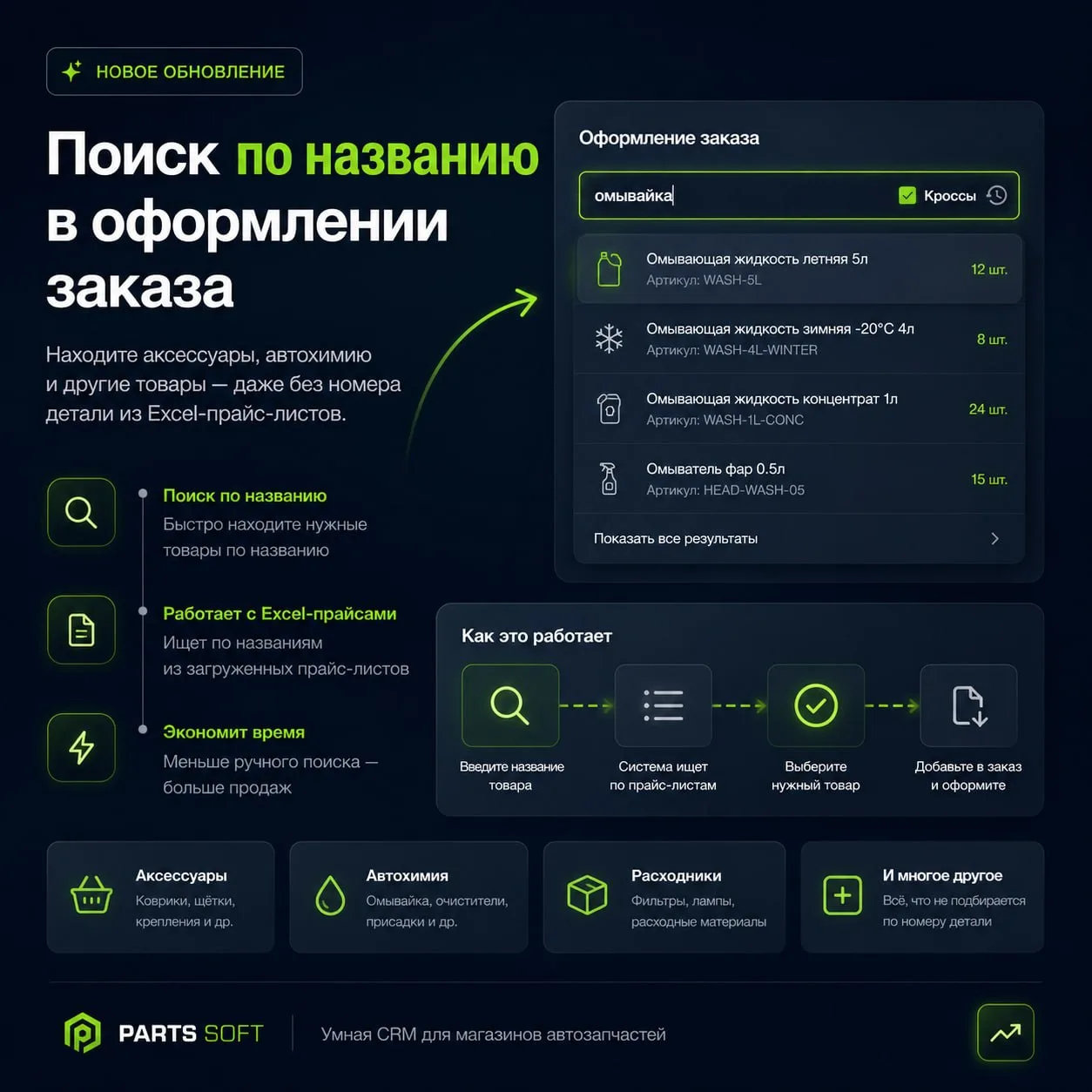 🔍 Маленькая, но долгожданная доработка в PARTS SOFT