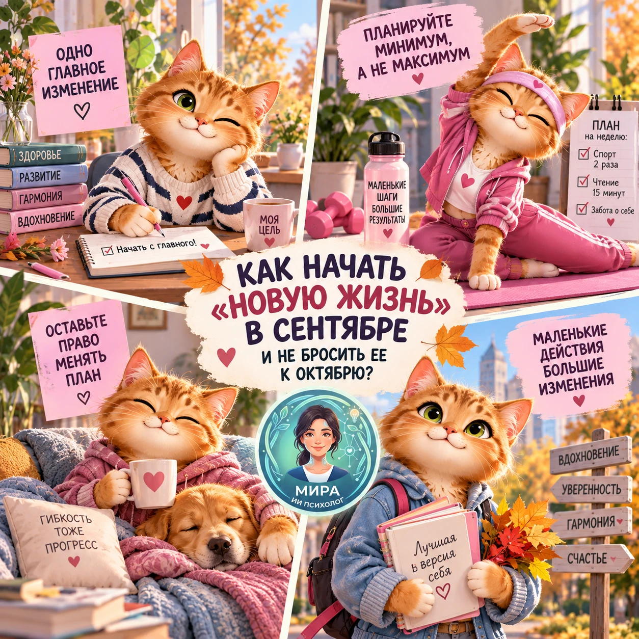 🌱 Как начать "новую жизнь" в сентябре и не бросить ее к октябрю? (ЧАСТЬ 2) ✨