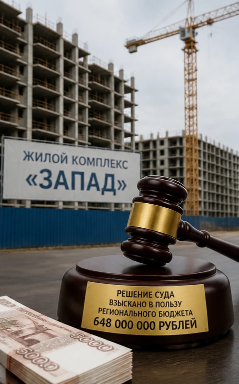 Учредитель строительной компании «Запад» возместит региональному бюджету более 648 млн ...