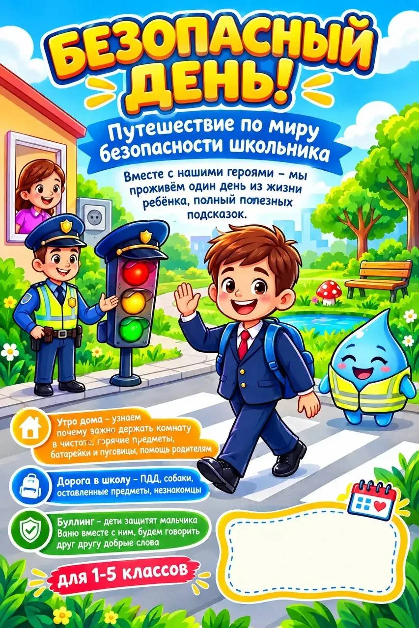 🚨Голографический мультфильм: «Безопасность»⛔️✅