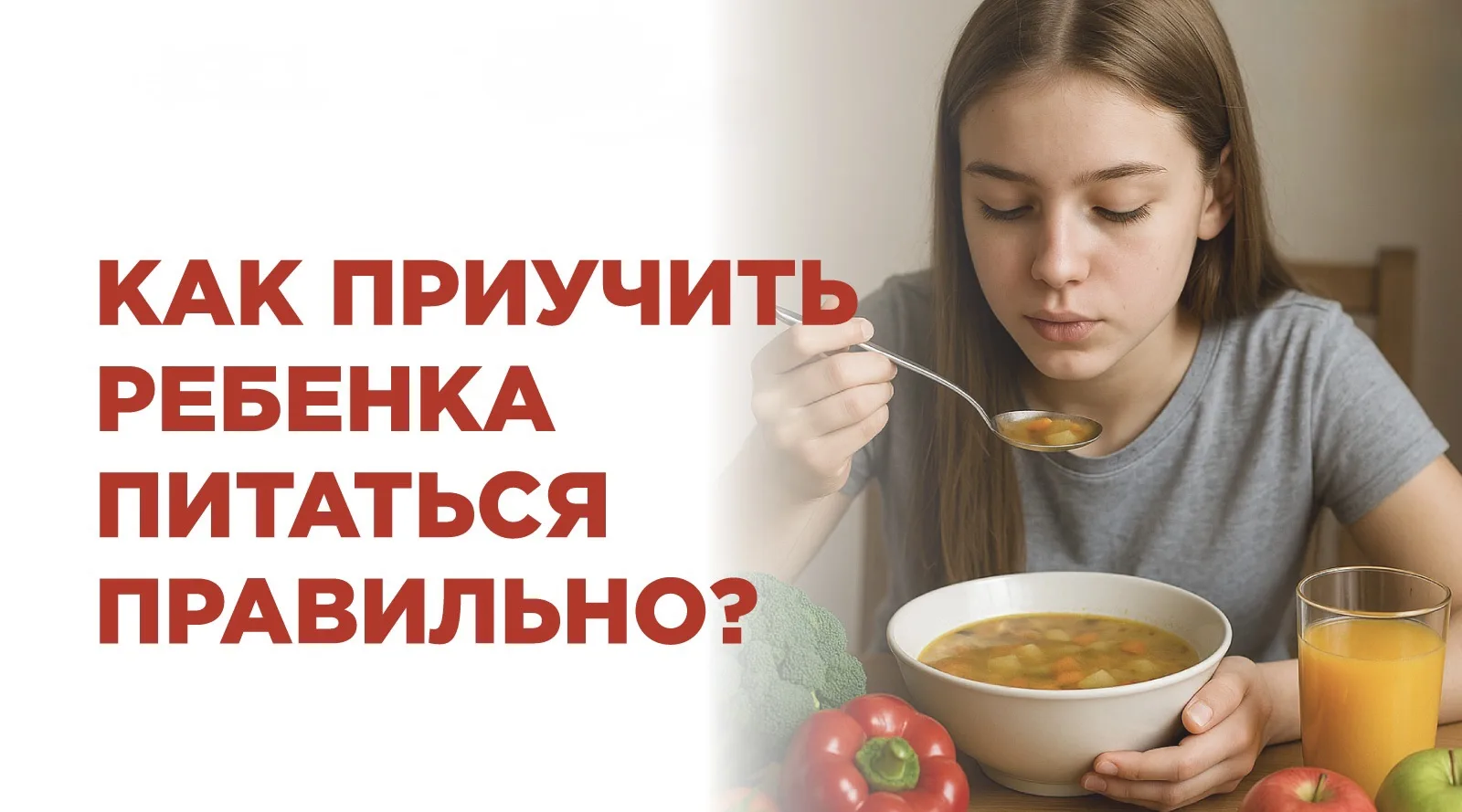Как приучить подростка питаться правильно.
