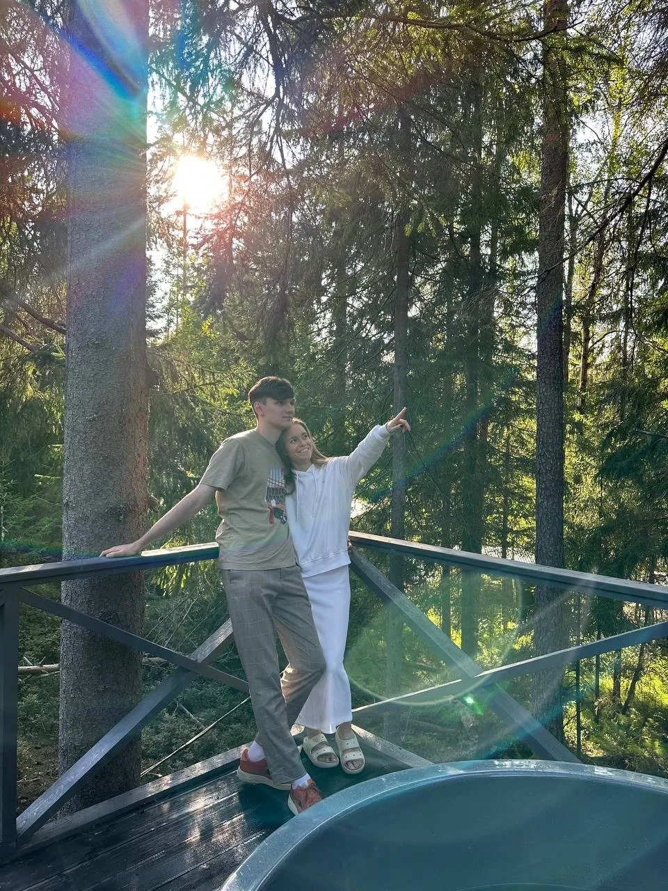Солнечные лучи пробиваются сквозь вековой лес ✨