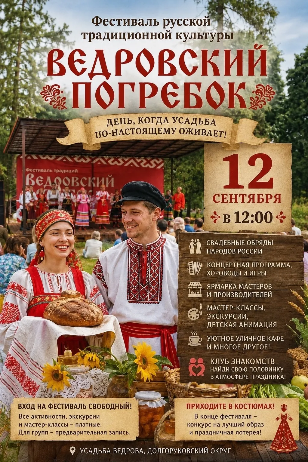 «ВЕДРОВСКИЙ ПОГРЕБОК» — ДЕНЬ, КОГДА УСАДЬБА ОЖИВАЕТ!