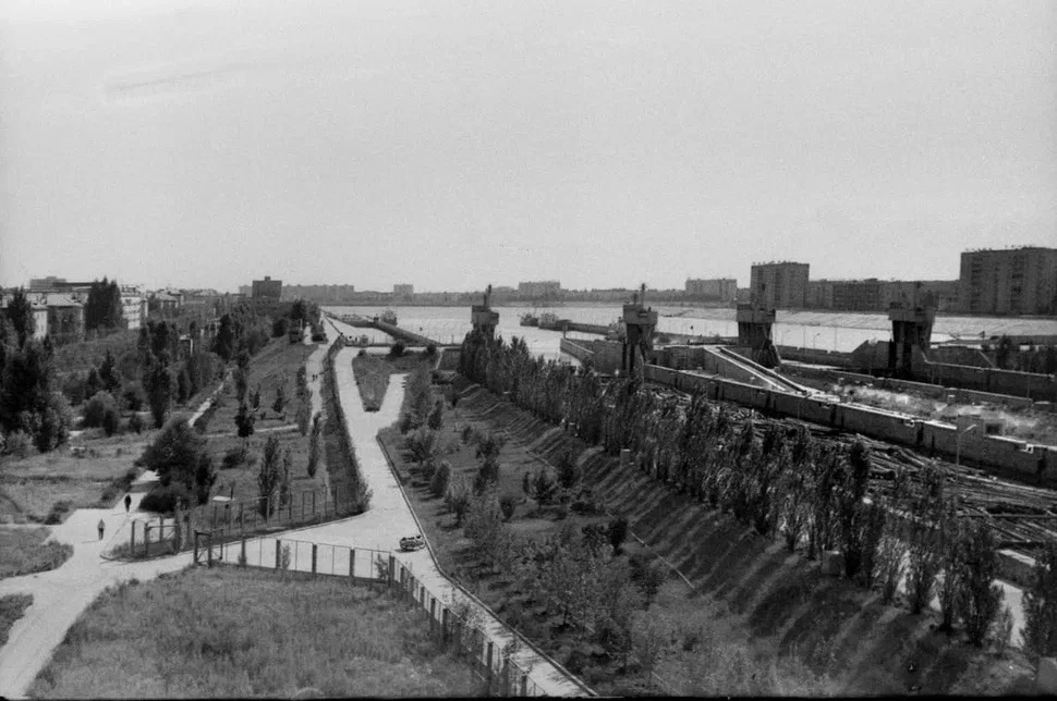 Набережная во времена СССР.  Балаково 1978 год