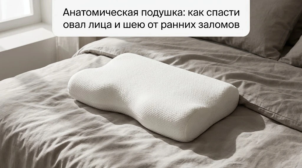 🛏 Спите на высокой пуховой подушке? Почему это формирует второй подбородок