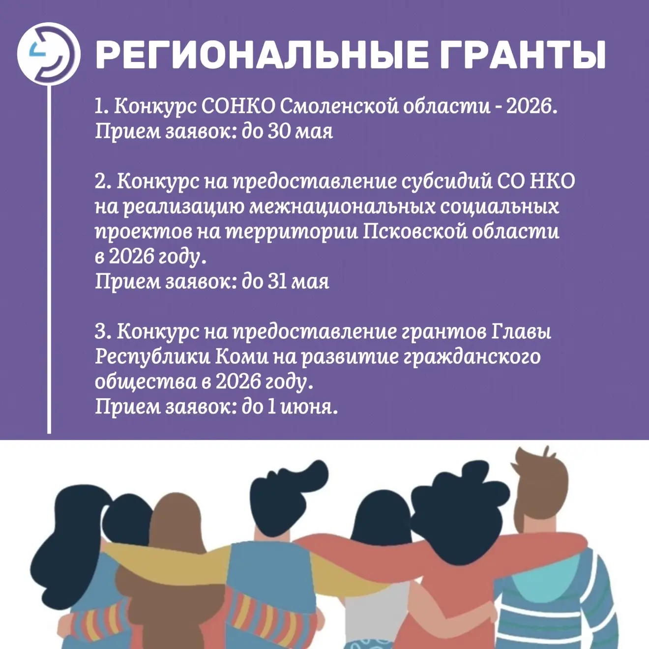 1️⃣ Конкурс СОНКО Смоленской области.