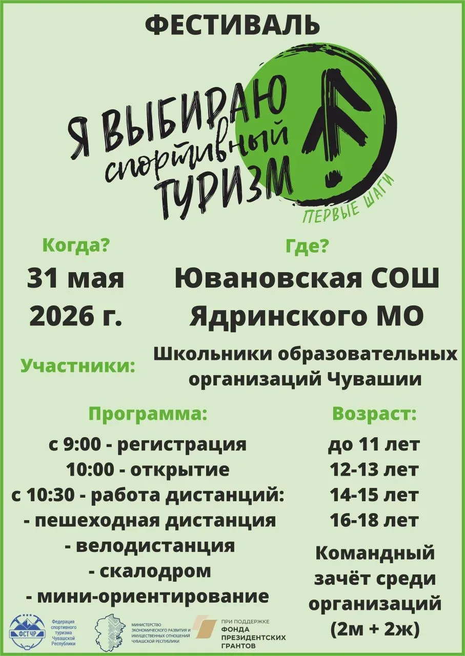 ❗31 мая на базе МБОУ "Ювановская СОШ" Ядринского МО прошёл фестиваль по спортивному туризму " Я выби