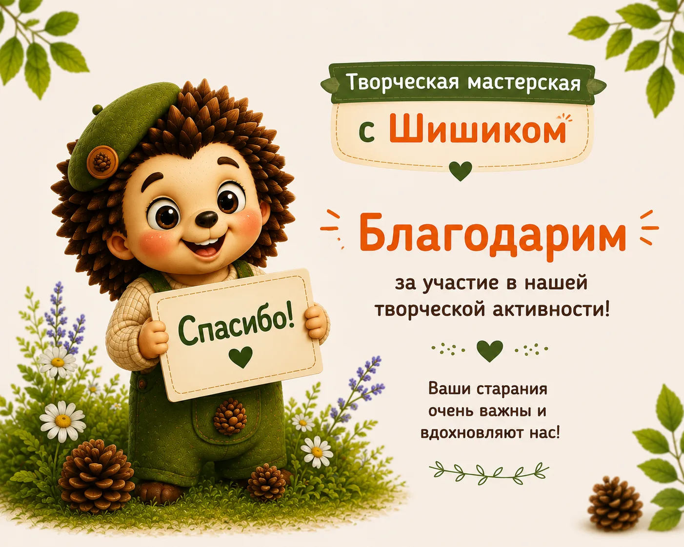 🌻 Творческая мастерская с Шишиком 🎨