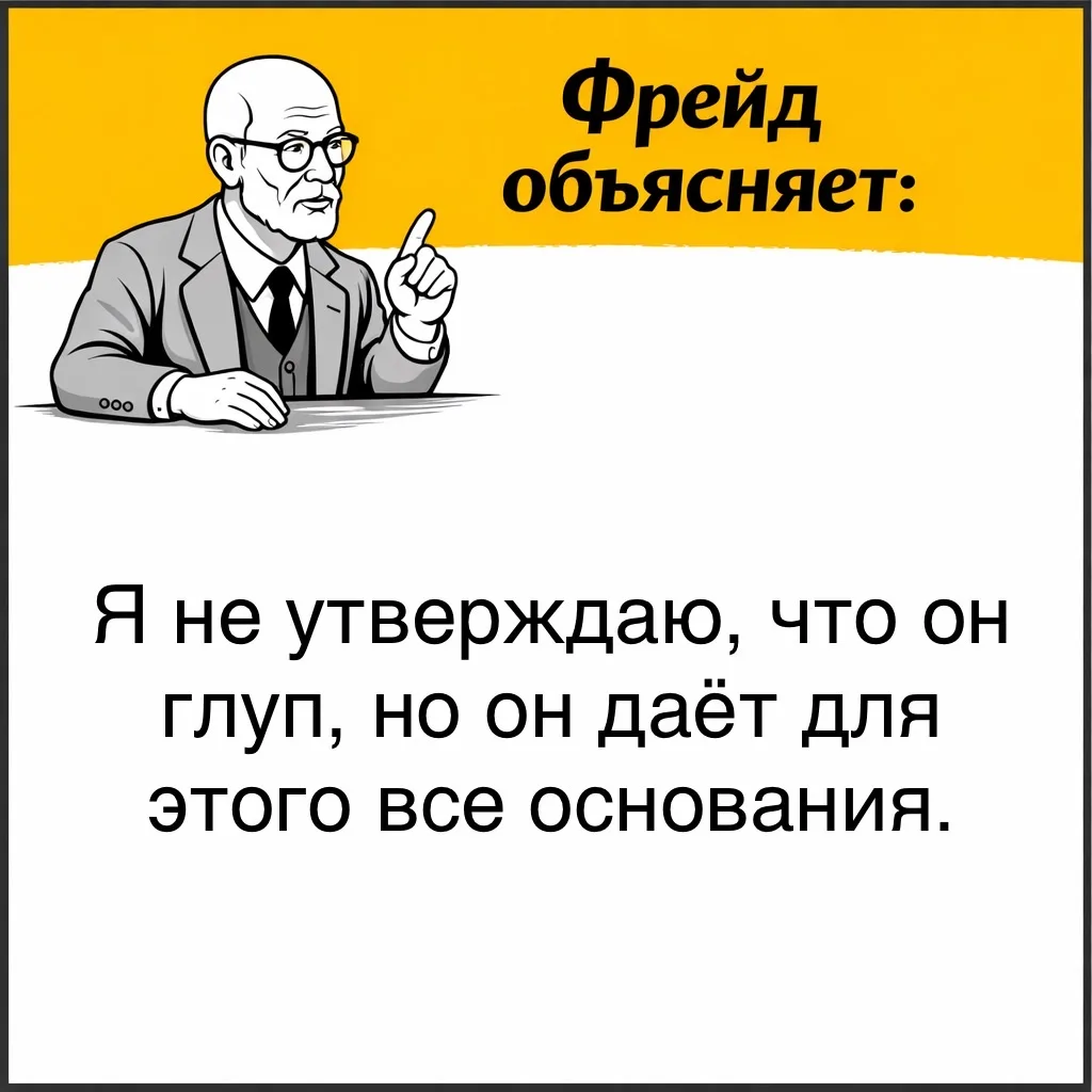 Это пример тонкого психического механизма: отрицание с последующим утверждением.  Сначала человек от