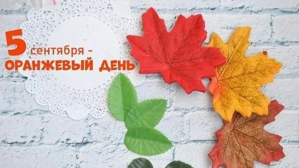🍁А вы знали, что 5 сентября - ОРАНЖЕВЫЙ ДЕНЬ?