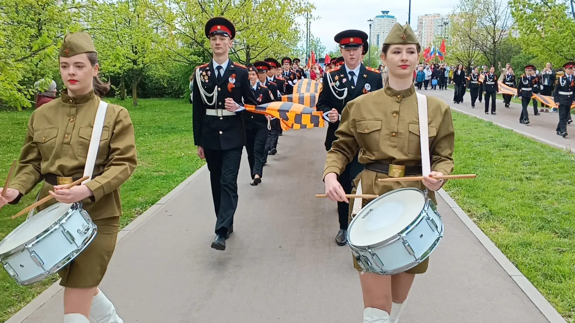 Кадеты 7 «К» в День Великой Победы  Сегодня, в 81-ю годовщину окончания Великой Отечественной войны,