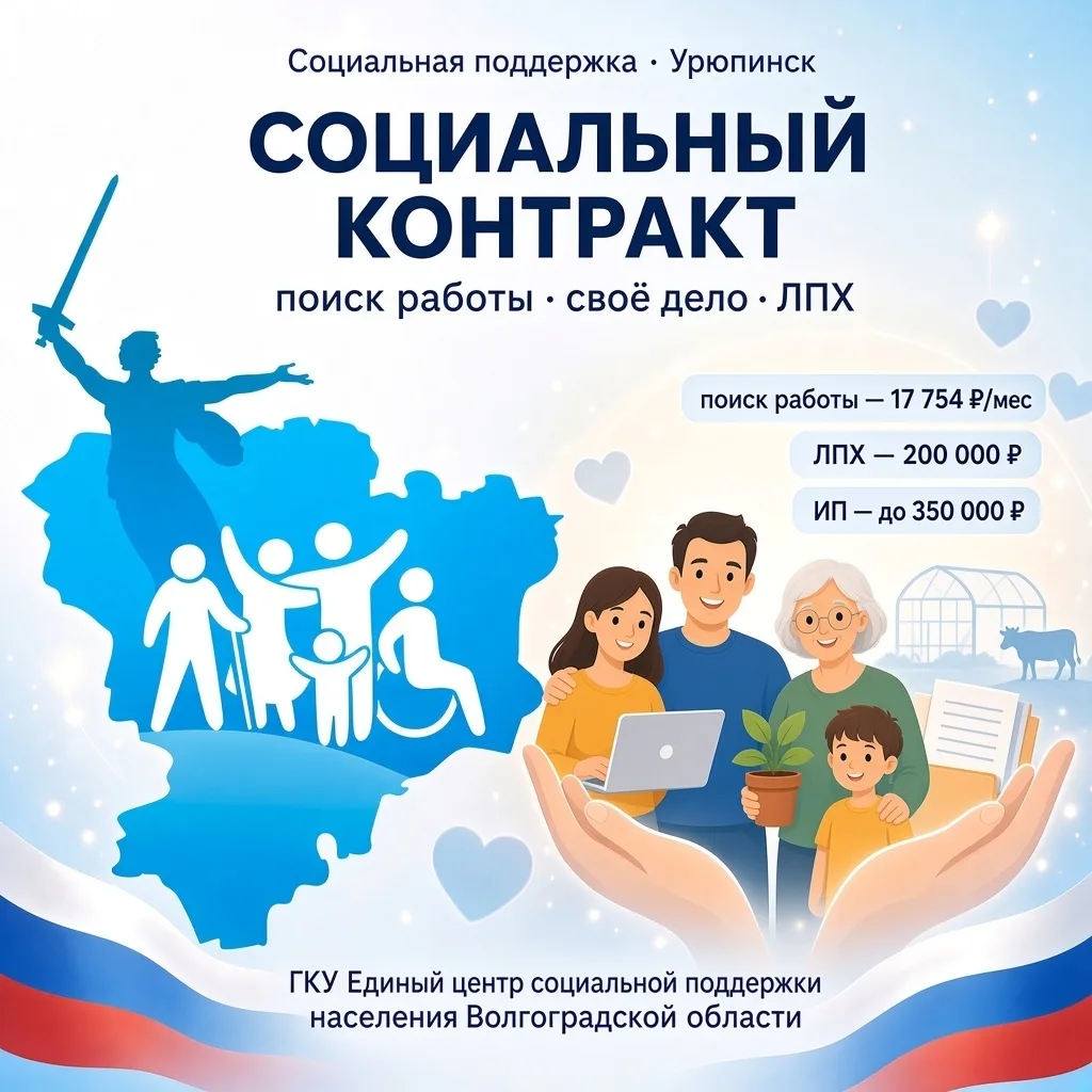 📬Государственная поддержка в Урюпинске: как получить средства на бизнес, хозяйство и п...