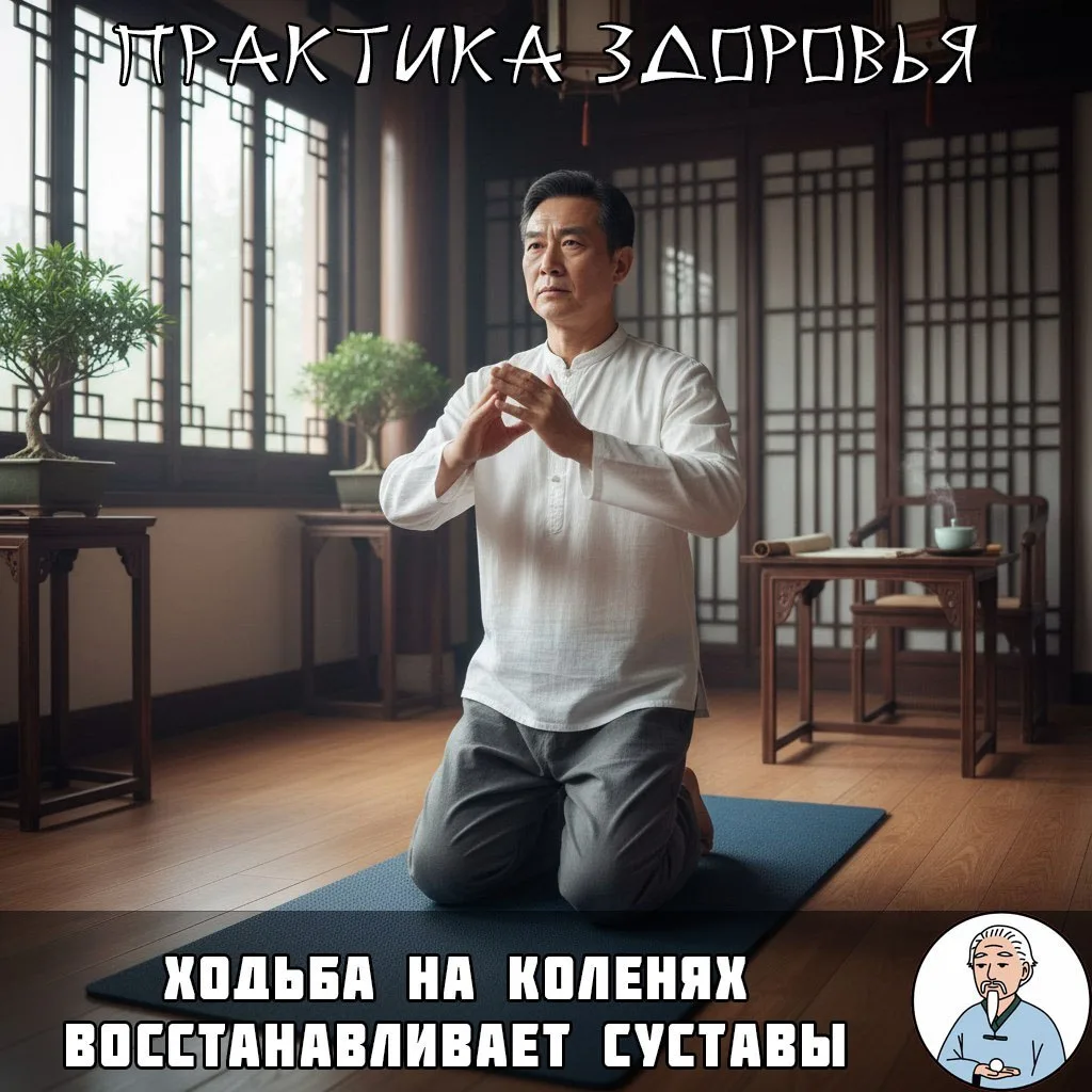 Даосская практика от артроза  В даосских монастырях монахи ходят на коленях по 100 шагов каждое утро