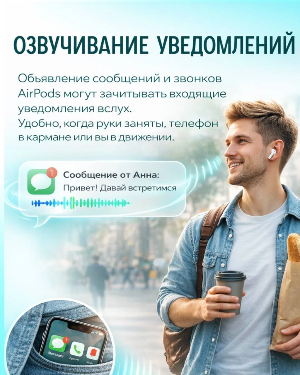 🎧 AirPods умеют больше, чем кажется на первый взгляд.  Есть функции, которые работают каждый день — 
