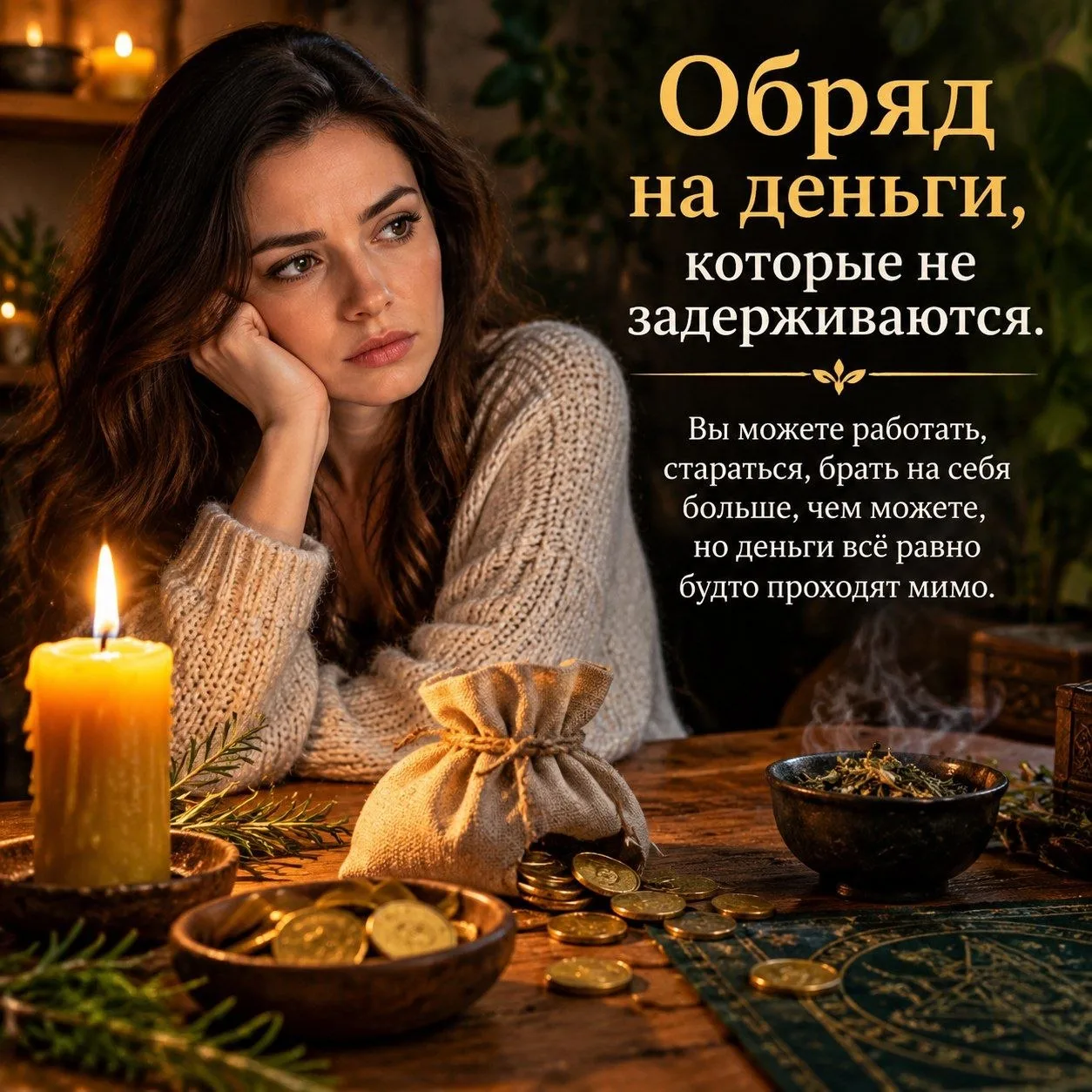 Обряд на деньги, которые не задерживаются.