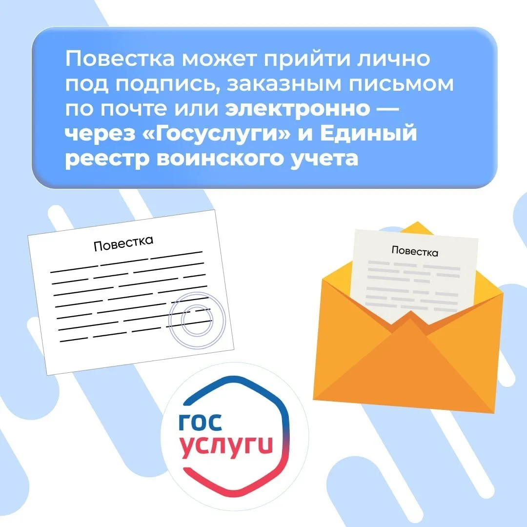 Что нужно знать призывнику в 2026 году?  Повестки могут направляться лично, по почте и в электронном