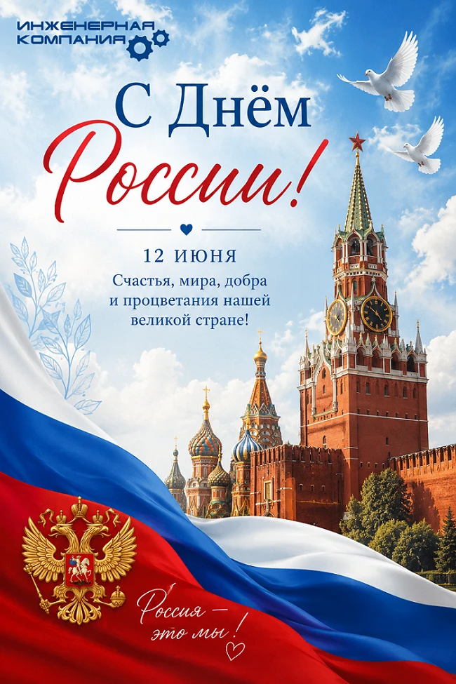 Уважаемые партнёры!
Примите искренние поздравления с Днём России - днём, символизирующим единство и 