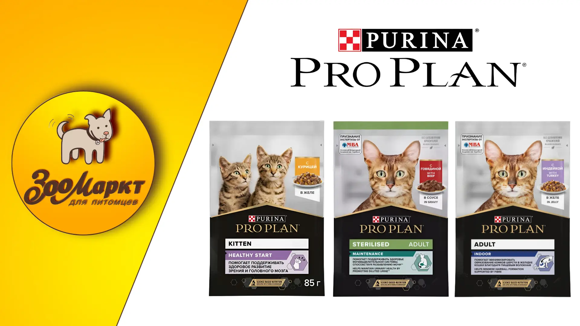 🟡Акция на консервированный корм для кошек «Pro Plan» - 15%