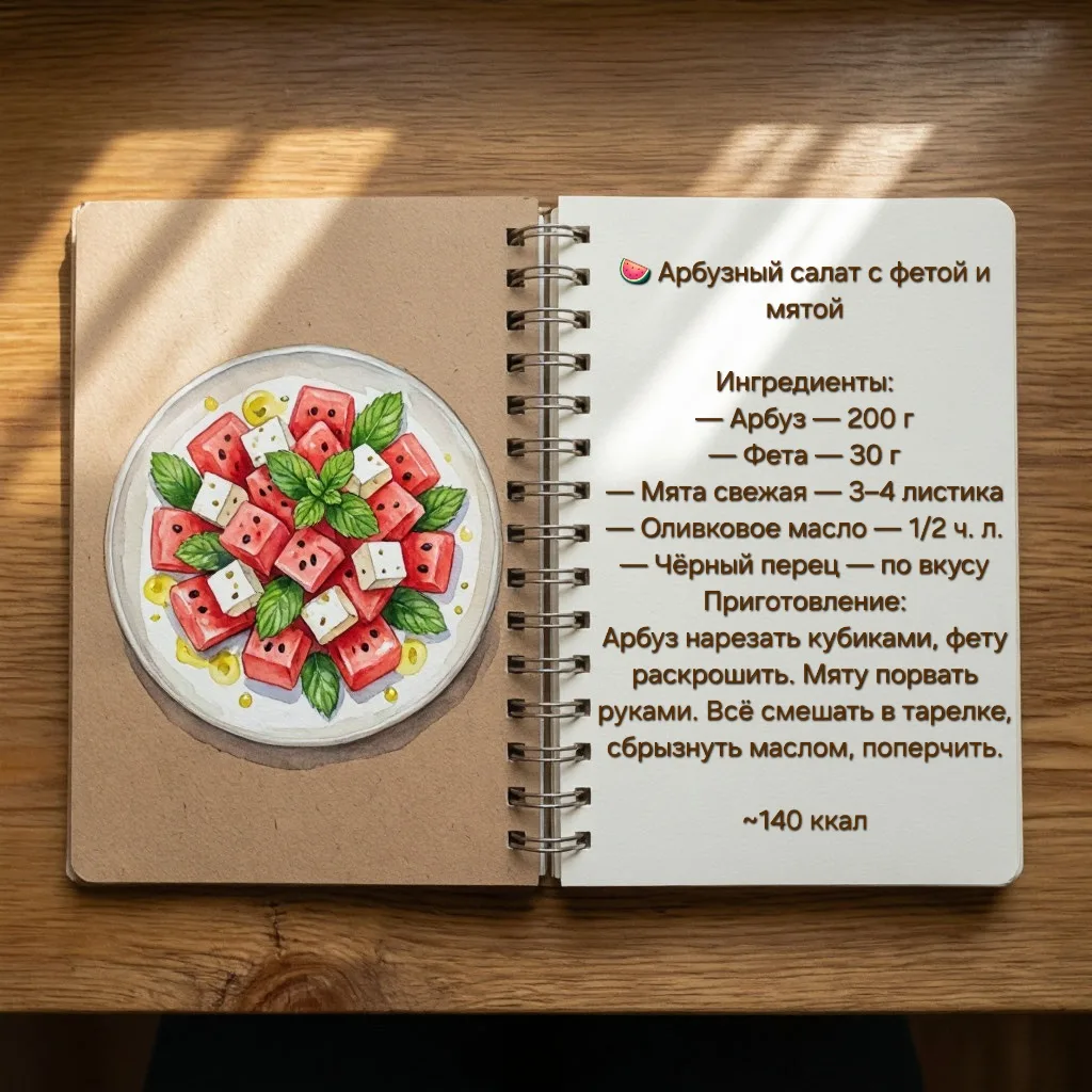 ⚖️ Конструктор калорий
📉 Похудеть (~90 ккал):
— Фету заменить на обезжиренный творог.
— Масло исклю