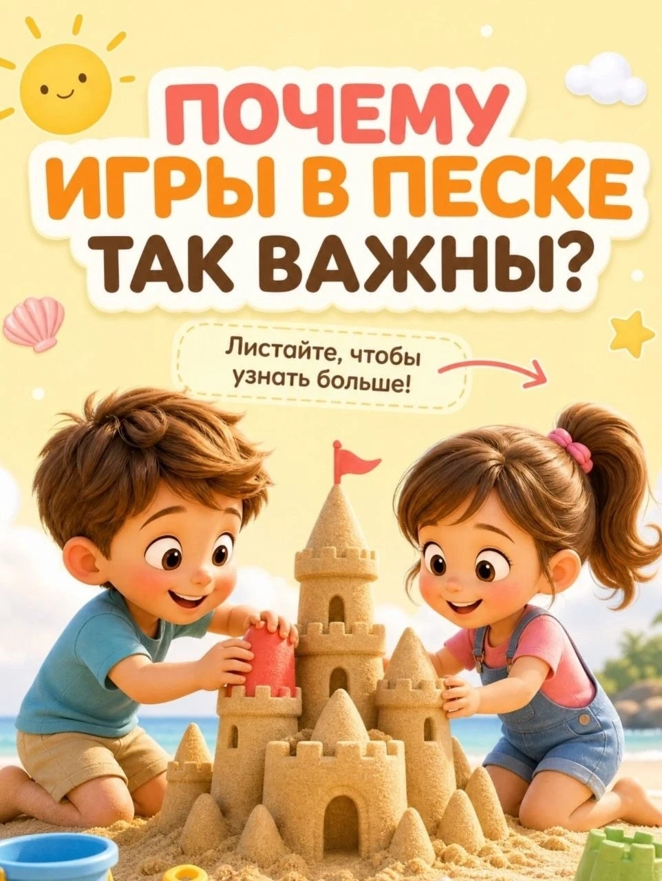 Почему песок на неосознанном уровне привлекает малышей?