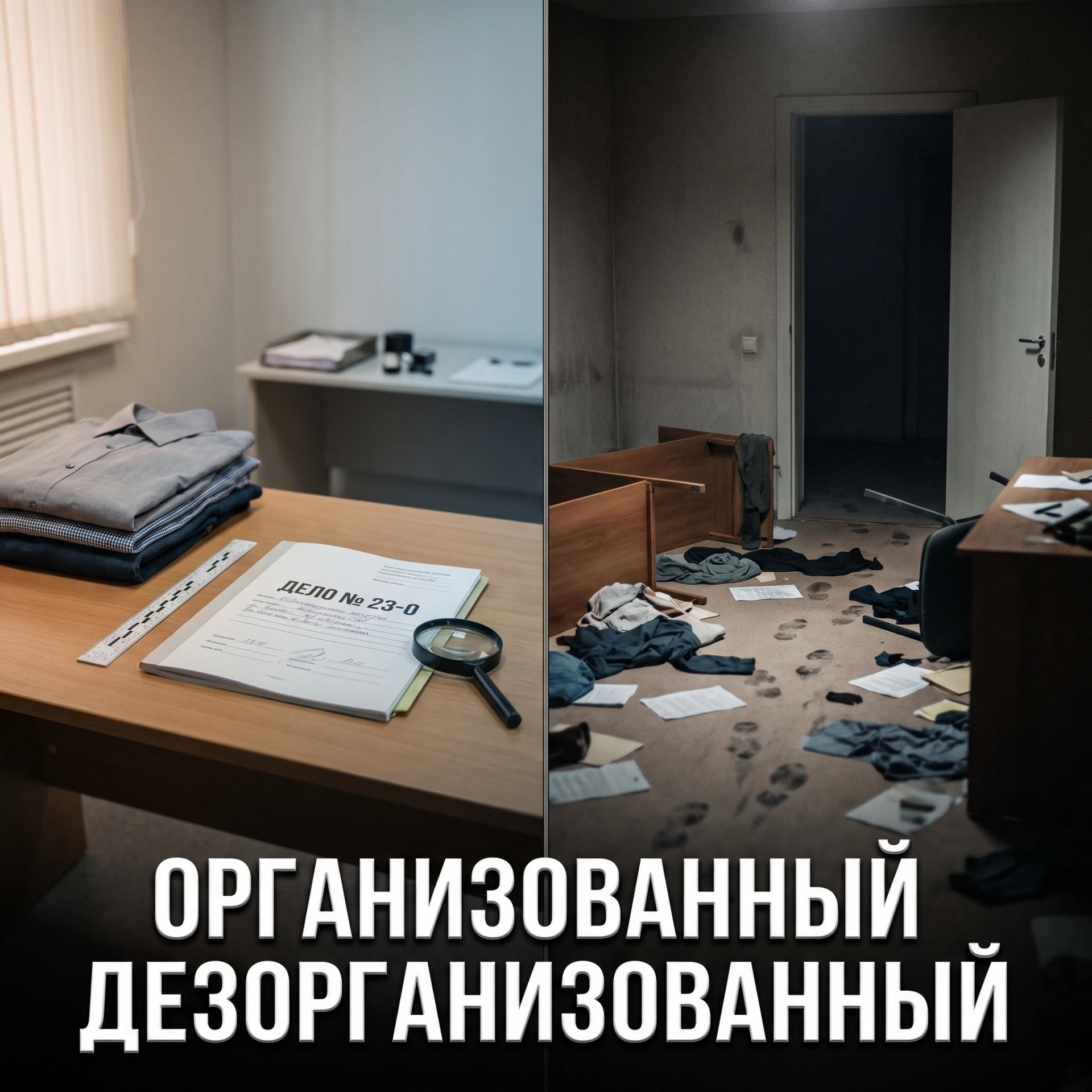 День 2: Организованный vs Дезорганизованный 🧩