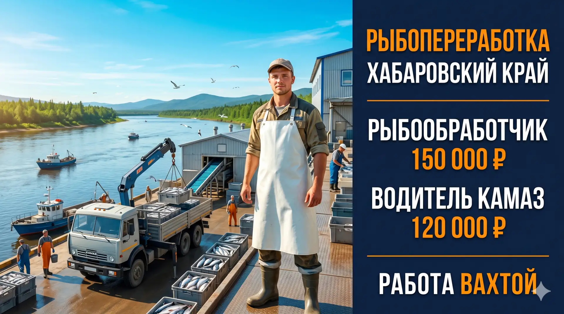 ❗На РЫБОПЕРЕРАБАТЫВАЮЩЕЕ ПРЕДПРИЯТИЕ🐟
 (Хабаровский край), требуются:

✈️Вылет в ИЮНЕ!

🔹РЫБООБРАБ