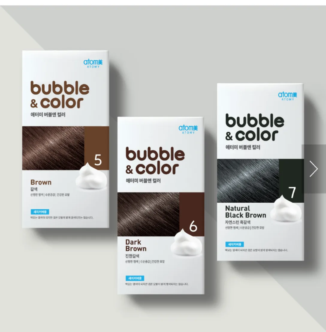 Atomy Bubble & Color — корейская мусс-краска для волос в виде пены, которая предназначе...
