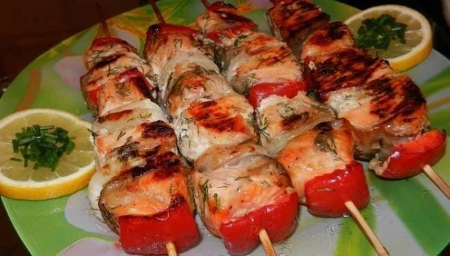 🍛 Шашлык из сёмги в лимонно-горчичном маринаде