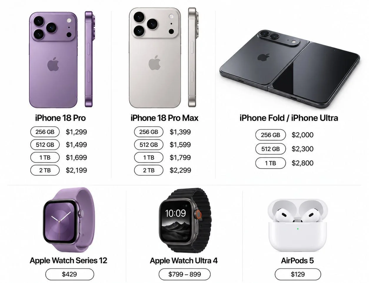 В Сети показали примерные цены на новые устройства Apple🍏