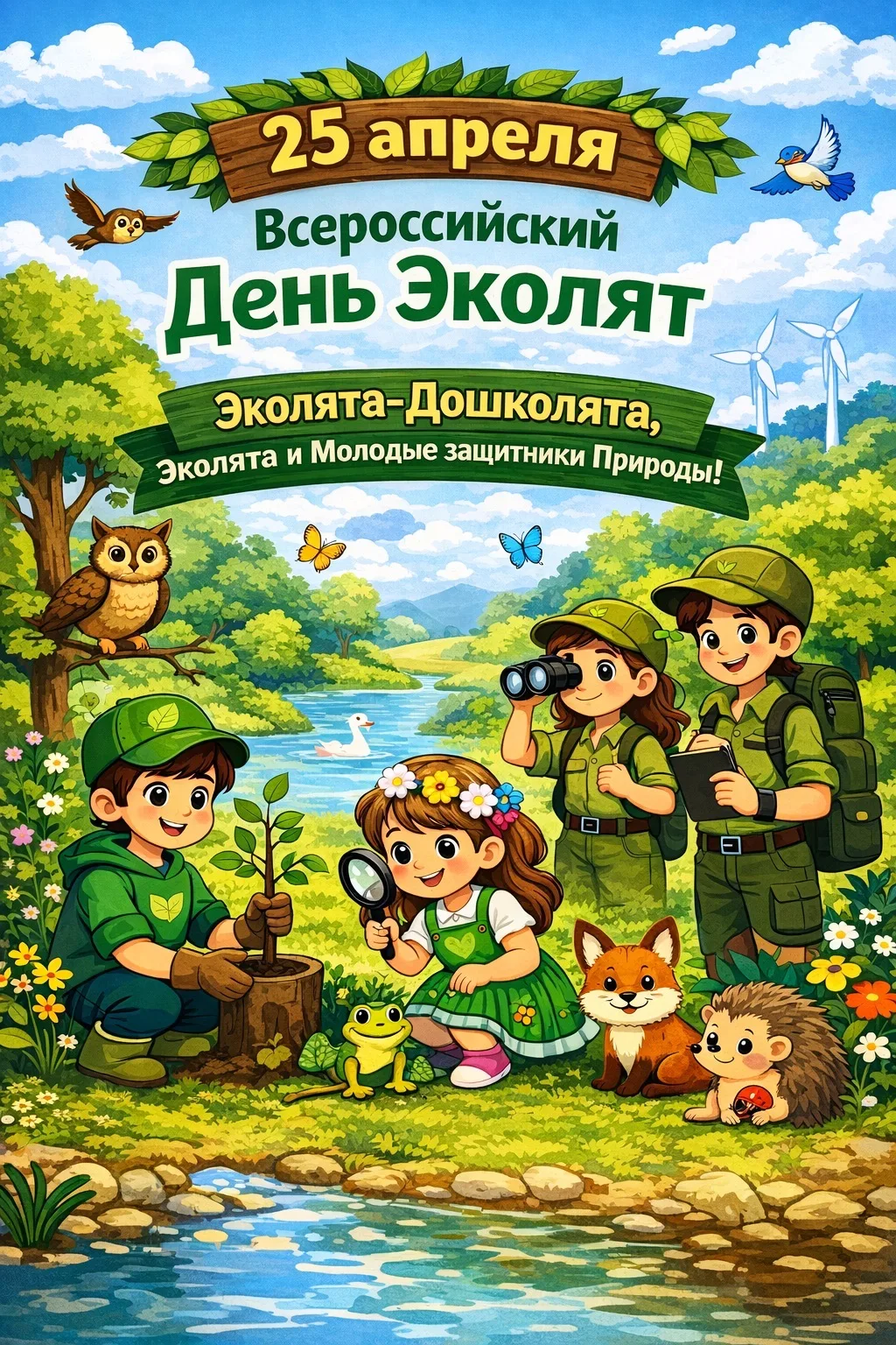 25 апреля отмечается ежегодный Всероссийский день Эколят — праздник, посвящённый эколог...