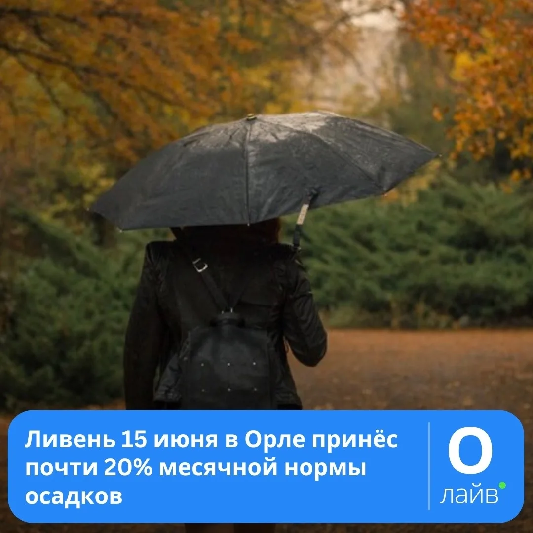 🌧️Ливень 15 июня в Орле принёс почти 20% месячной нормы осадков

Минувший понедельник, 15 июня, ста