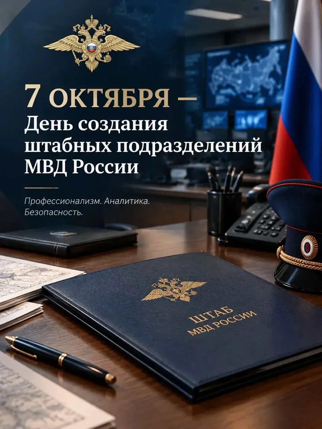👮7 октября — День создания штабных подразделений МВД России