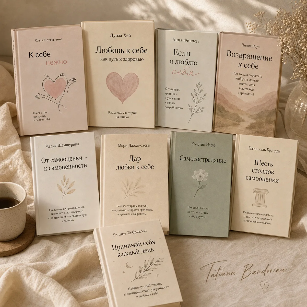 Книжная полка самоценности: 10 книг, которые обнимут и поддержат