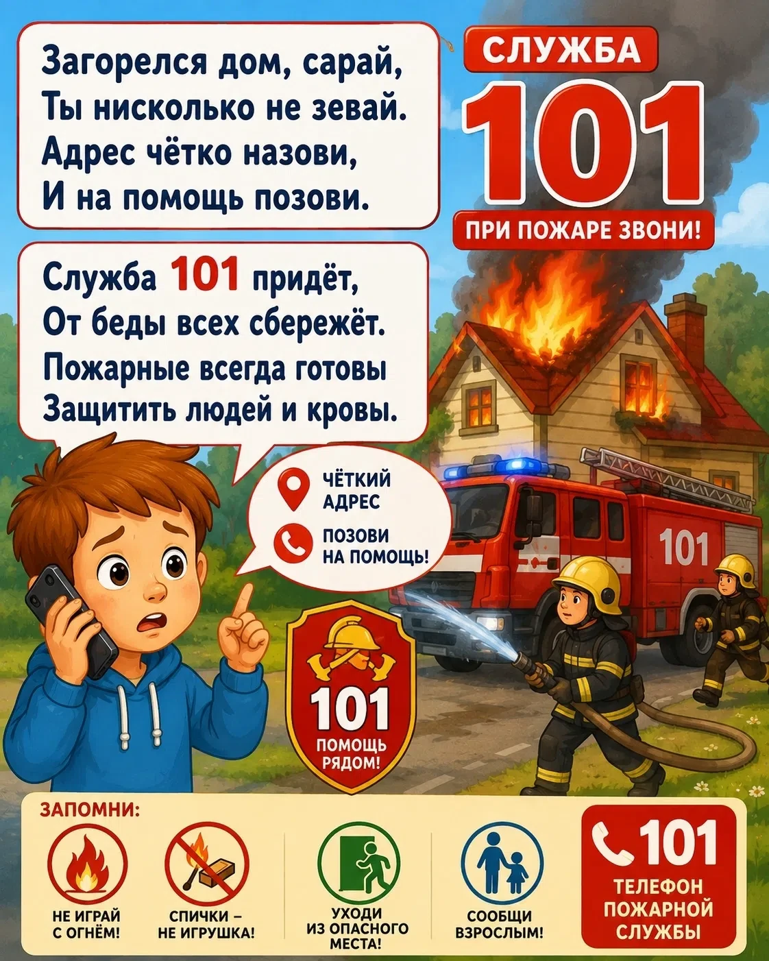 ВНИМАНИЕ, ВАЖНО! Обязательно, научите детей вызывать спасательную службу!