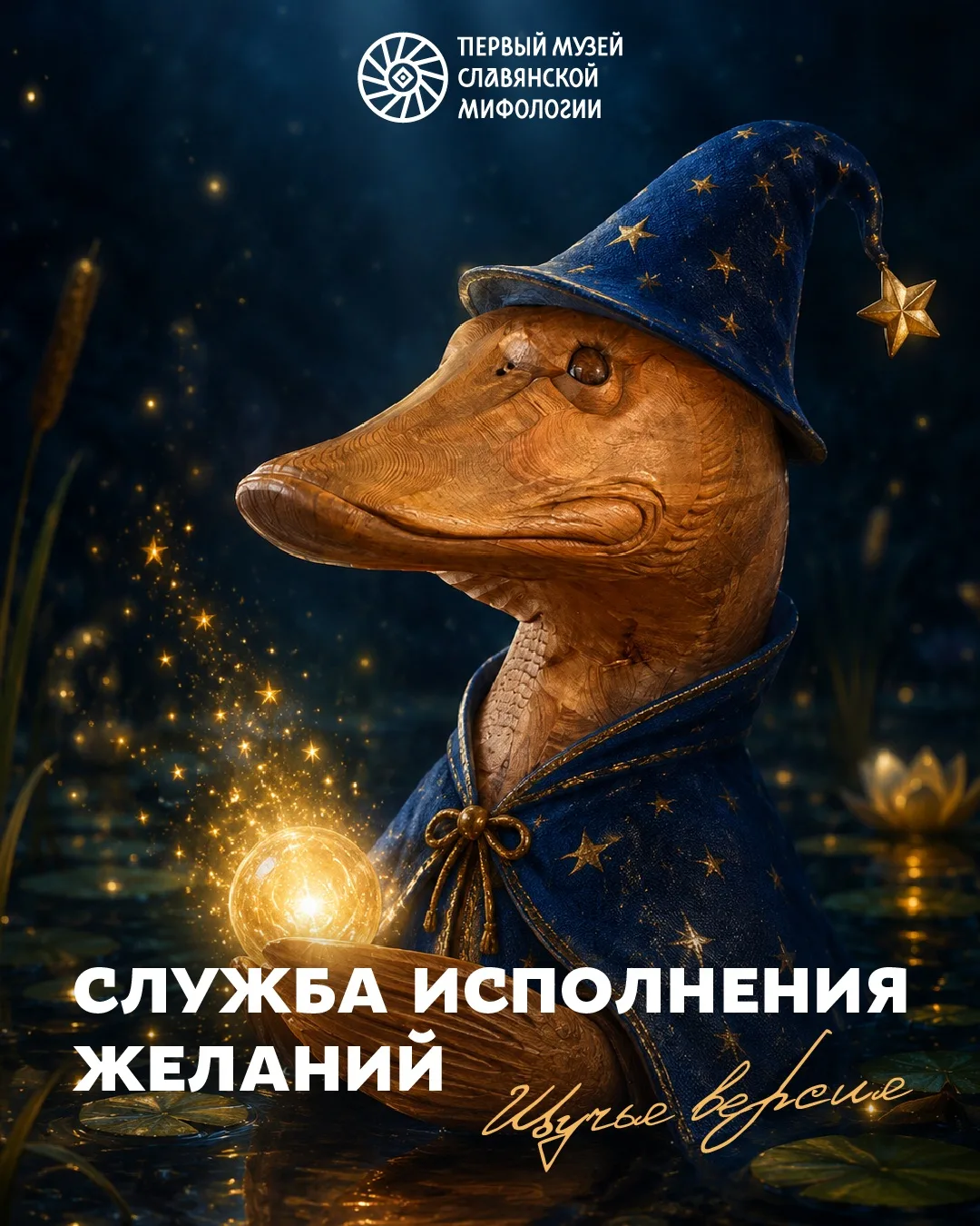 По щучьему велению отправит на море 🪄

На первом этаже Музея славянской мифологии живёт сказочная Щ