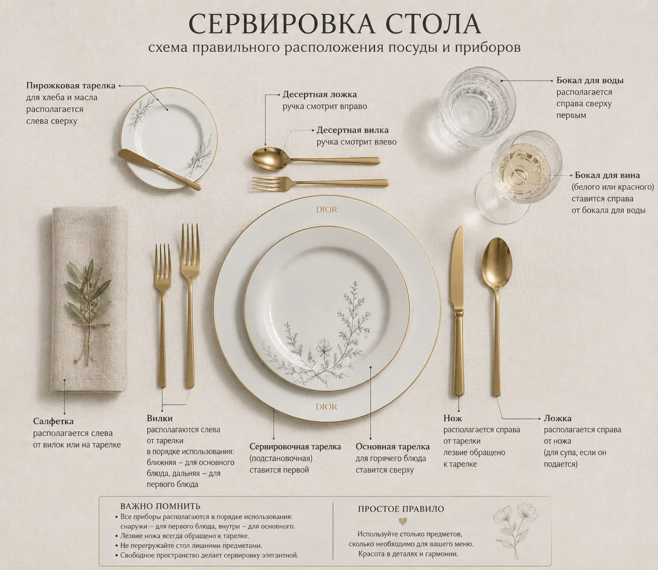 Правильная сервировка только кажется сложной. На самом деле она строится по очень прост...