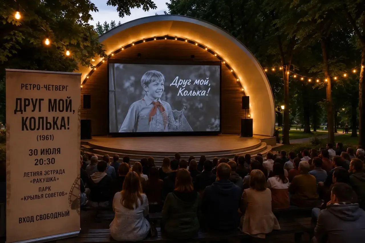 30 июля в 20:30 на летней эстраде «Ракушка» в парке «Крылья Советов» пройдет бесплатный показ советс