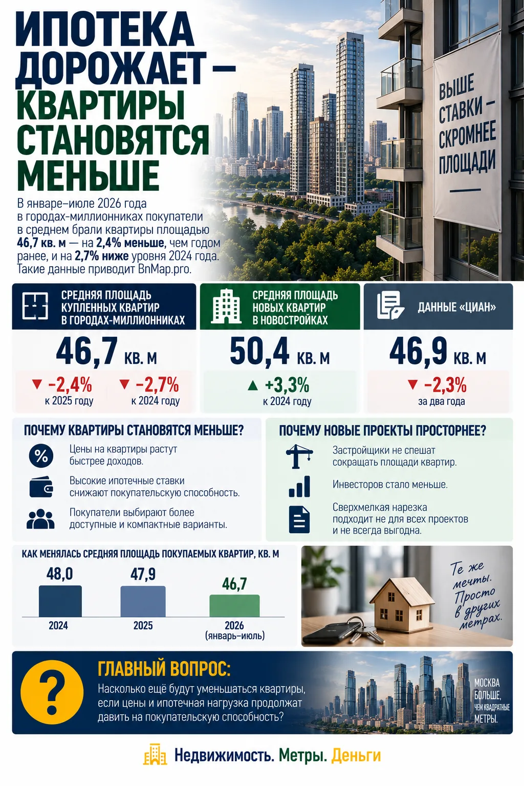 ИПОТЕКА ДОРОЖАЕТ — КВАРТИРЫ СТАНОВЯТСЯ МЕНЬШЕ