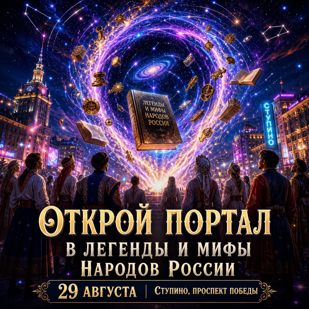 🌀 ОТКРОЙ ПОРТАЛ В ЛЕГЕНДЫ И МИФЫ НАРОДОВ РОССИИ В ДЕНЬ ГОРОДА СТУПИНО!