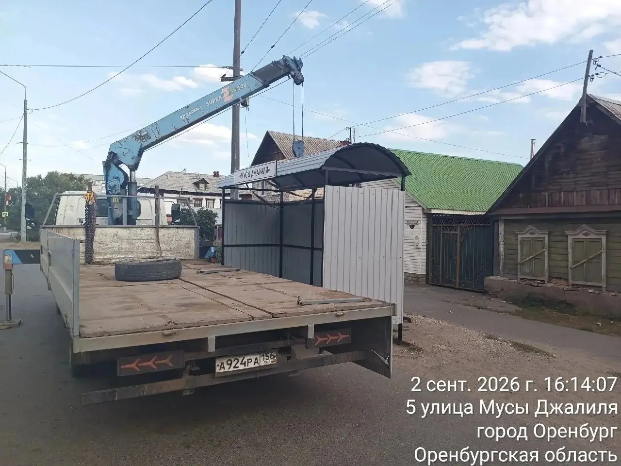 2 сентября на конечной остановке по улице М. Джалиля в Оренбурге установили новый остан...