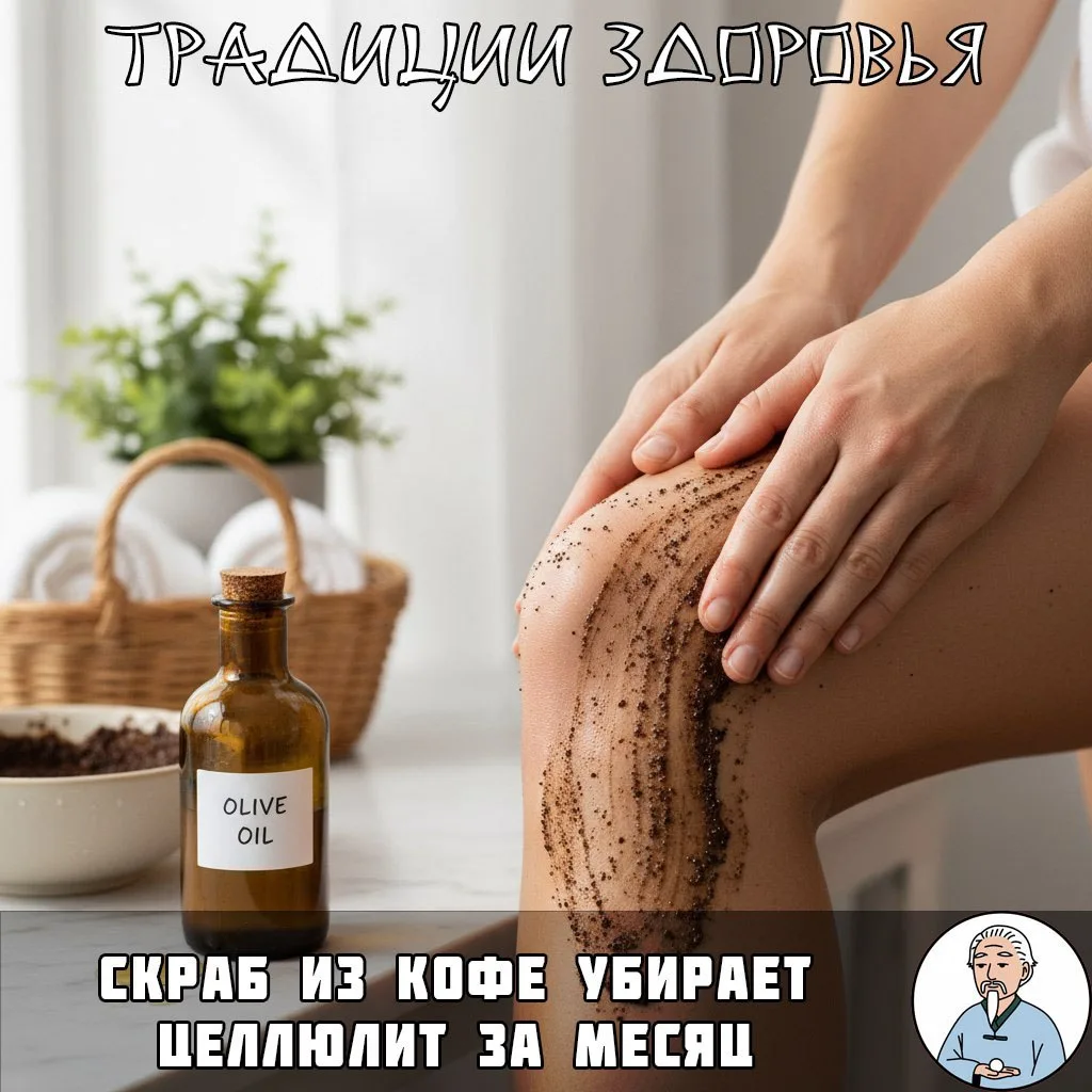 Ароматный секрет гладкой кожи  Кофейная гуща расщепляет жировые клетки, выводит лишнюю жидкость, под