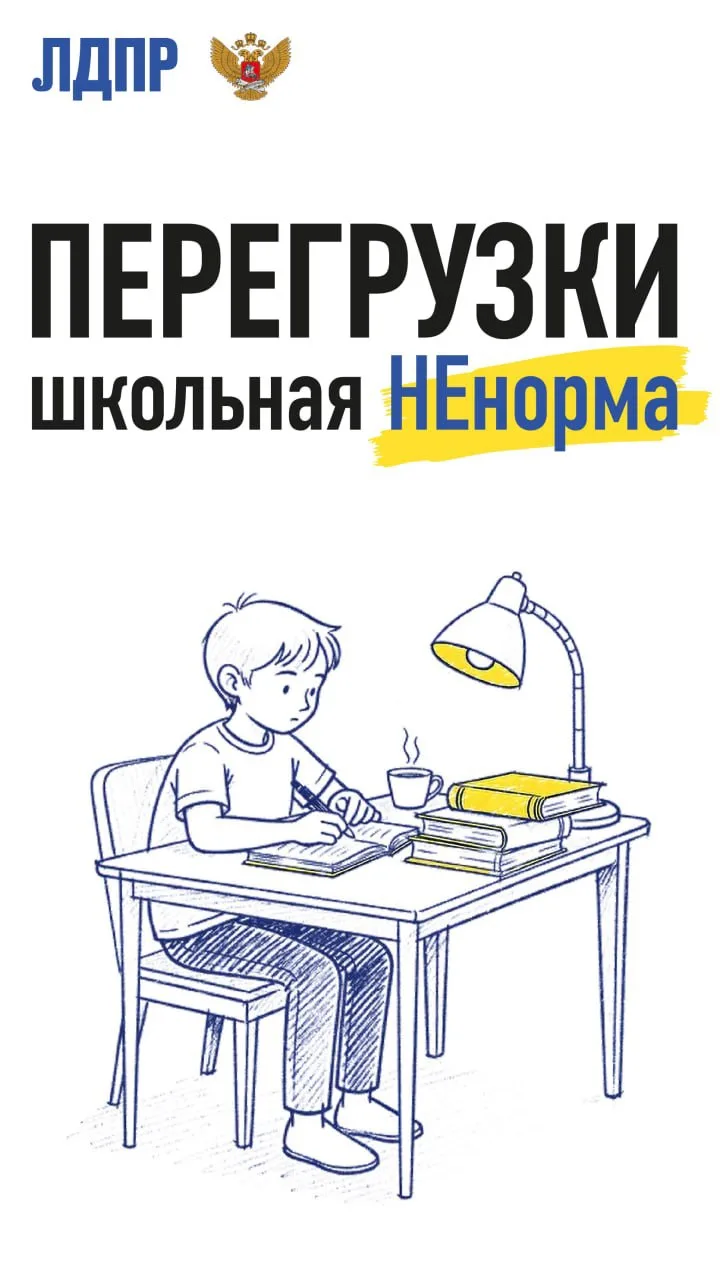 Хватит мучить детей и лишать их детства! Расскажите ЛДПР о школьной нагрузке вашего реб...