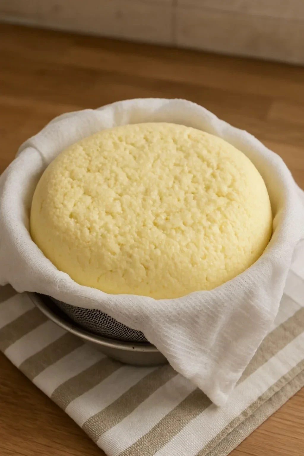 Домашний сыр 🧀 — нежный, как адыгейский, легко готовится. Можно добавлять зелень и специи.  ✨ Ингред