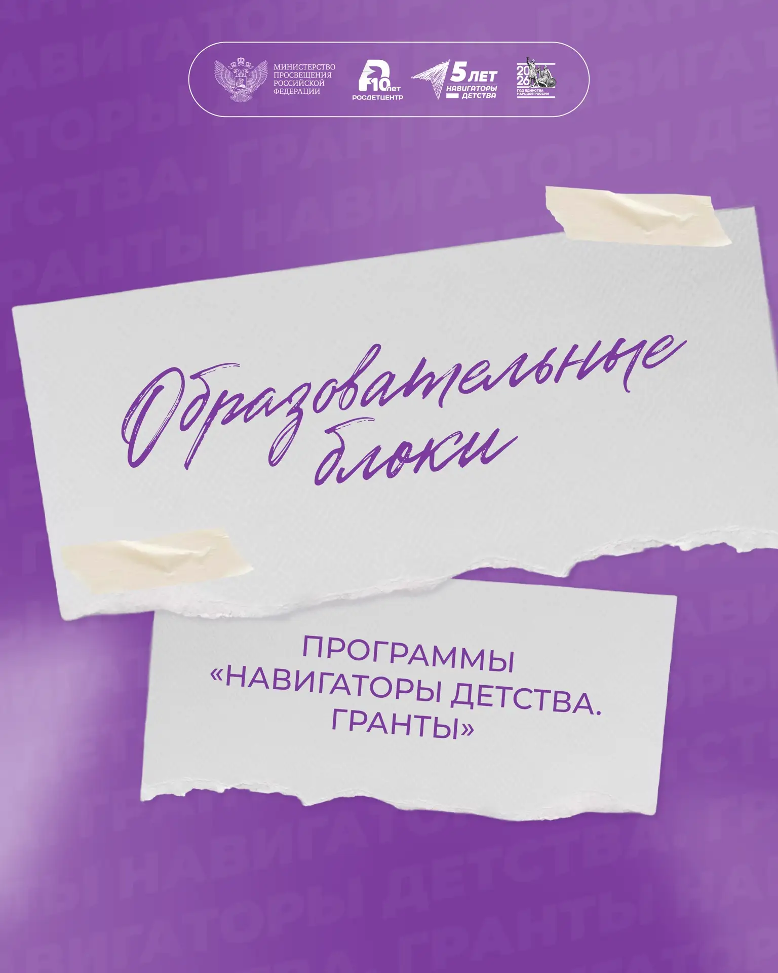 Образовательные блоки программы «Навигаторы детства. Гранты» 📚  Завершилась образовательная программ