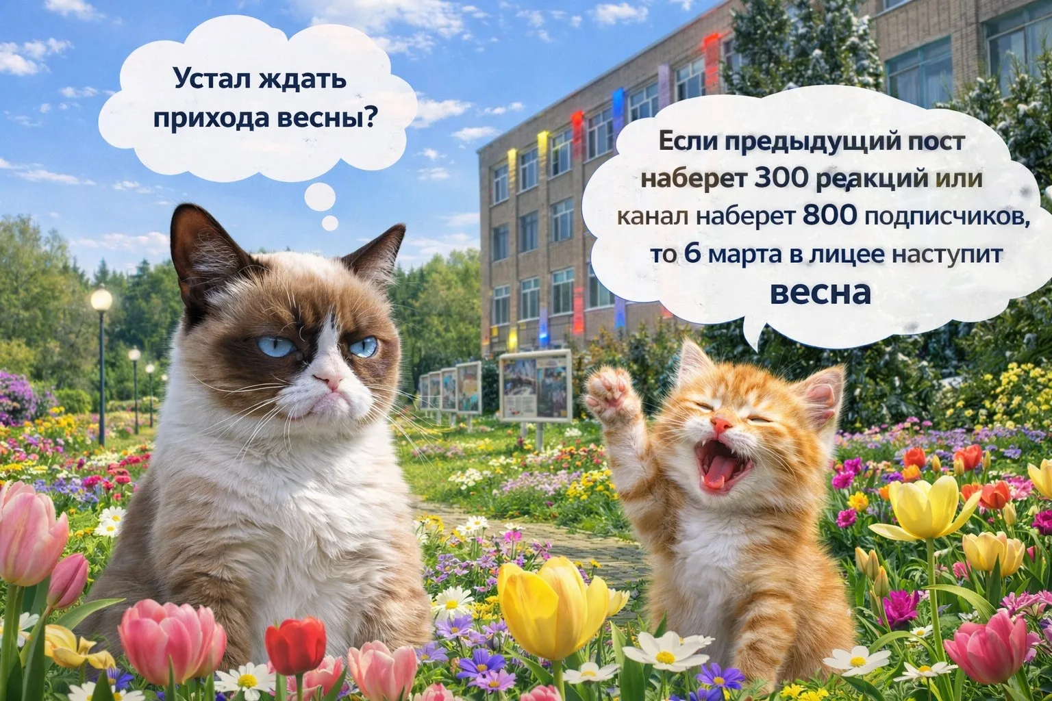 Приветствуем вас, дорогие друзья!
Мы тут обсудили и решили, что весна задерживается, а заветных 600 