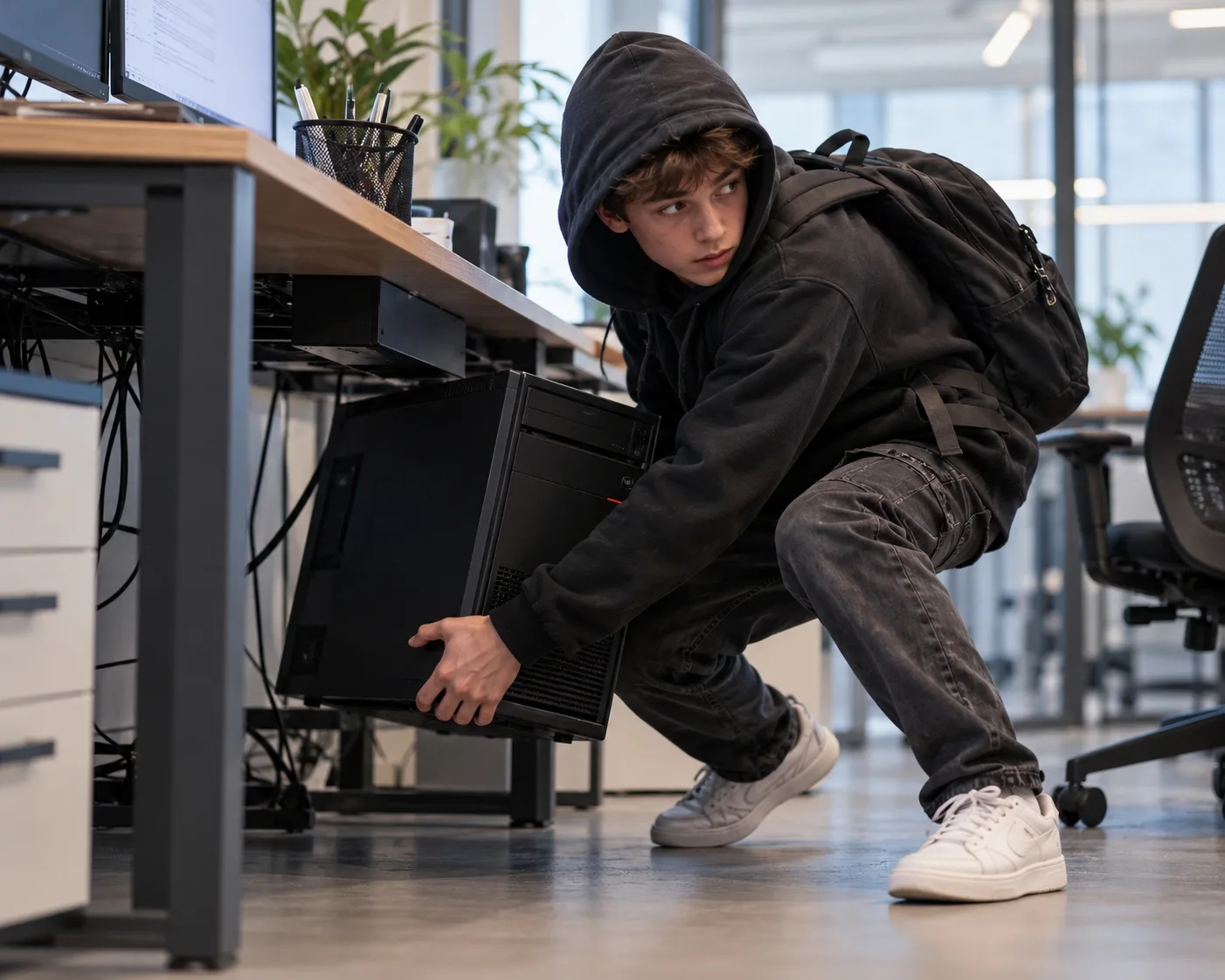 💻 14-летний подросток украл компьютер из офиса из-за поломки своего
